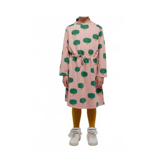 NEW BOBO CHOSES tree all over dress in pink/green